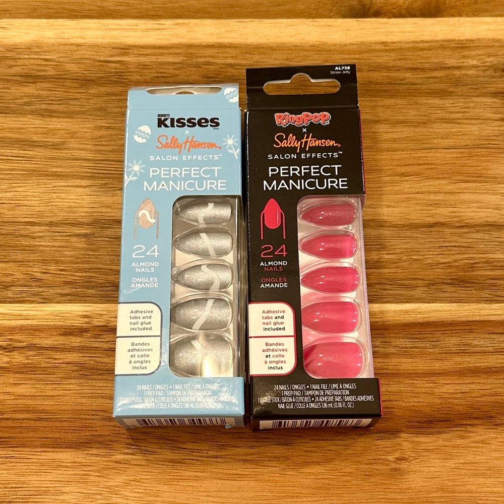 💄 Sally Hansen Salon Effects Perfect Manicure, Straw-Jelly & Handing Out Kisses